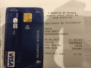 Conversion fees with Banque Courtois