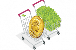 Pièce d'or napoléon vs billets vert