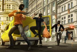 Illustration braquage de banque
