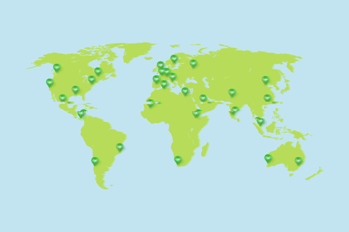 Mappemonde VeraCash