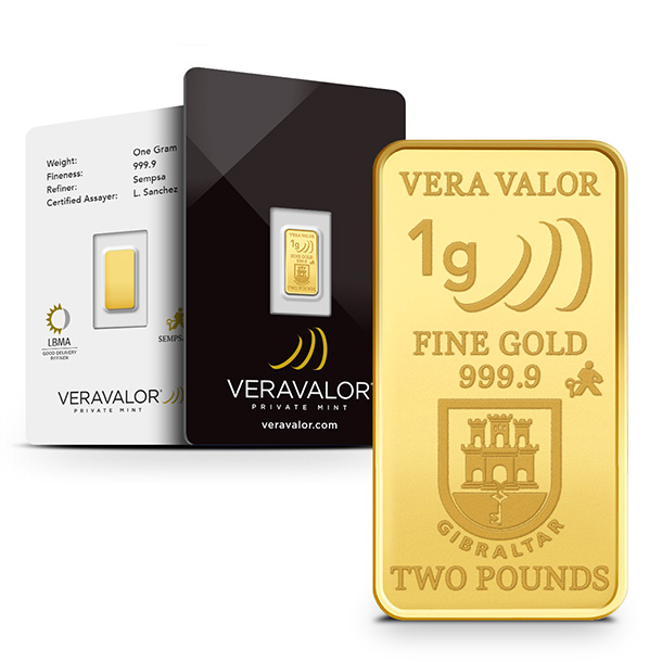 Pièce d'or de 1g VeraOne, de la marque VeraValor