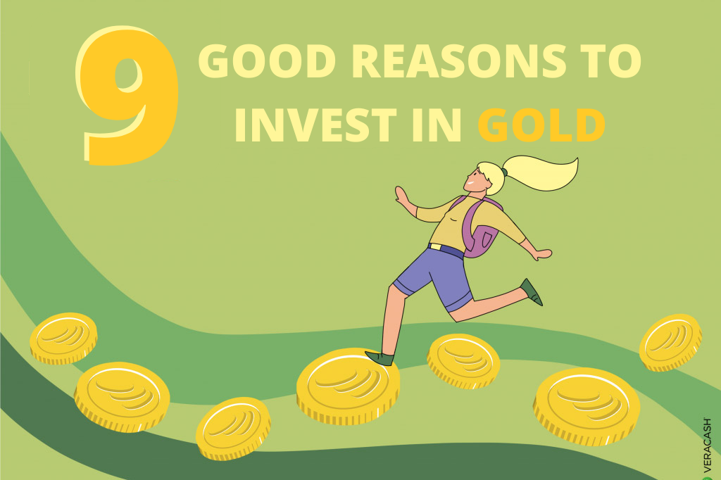 Featured image that shows 9 good reasons to invest in gold