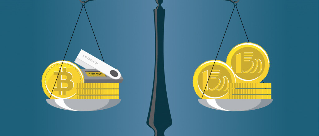 Balance bitcoin pièces d'or ledger