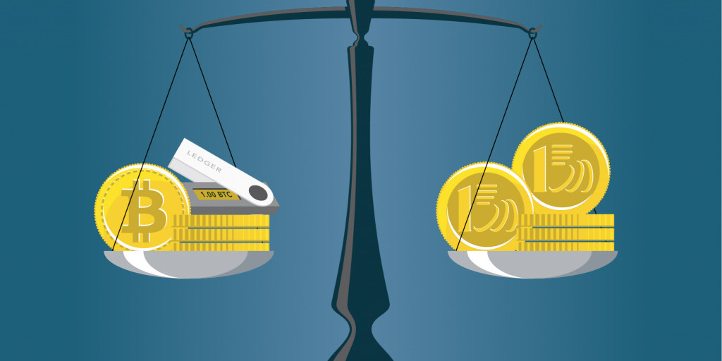 Balance bitcoin pièces d'or ledger