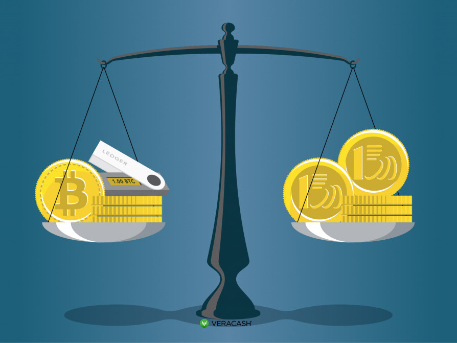 Balance bitcoin pièces d'or ledger