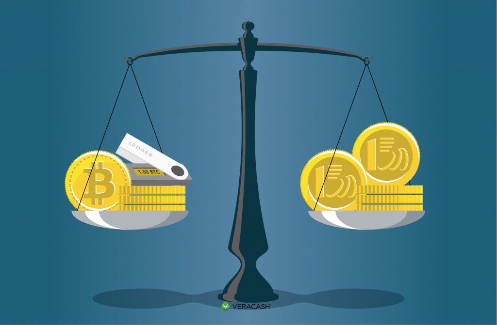 Balance bitcoin pièces d'or ledger