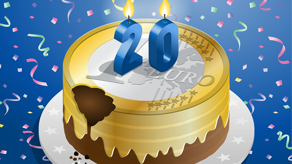 Gâteau d'anniversaire - 20 ans de l'Euro