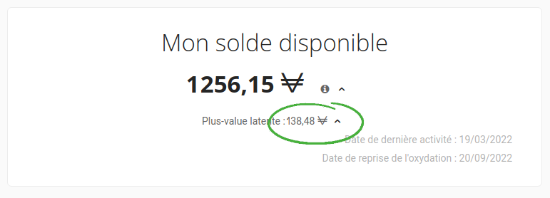 Plus value latente sur un compte VeraCash pour lutter contre l'inflation