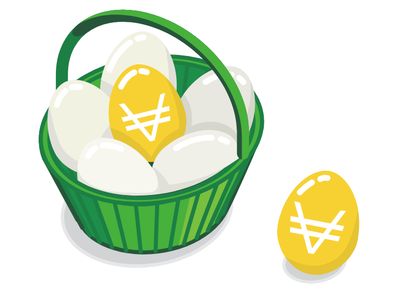 panier oeuf avec logo veracash