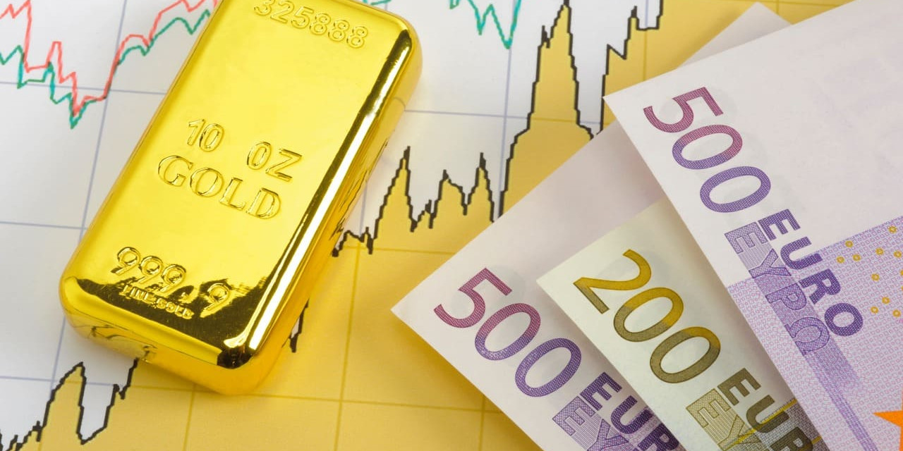 montée cours or avec billets et lingot