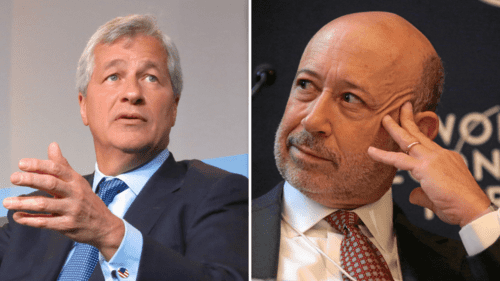 portraits de Jamie Dimon et Lloyd Blankfein