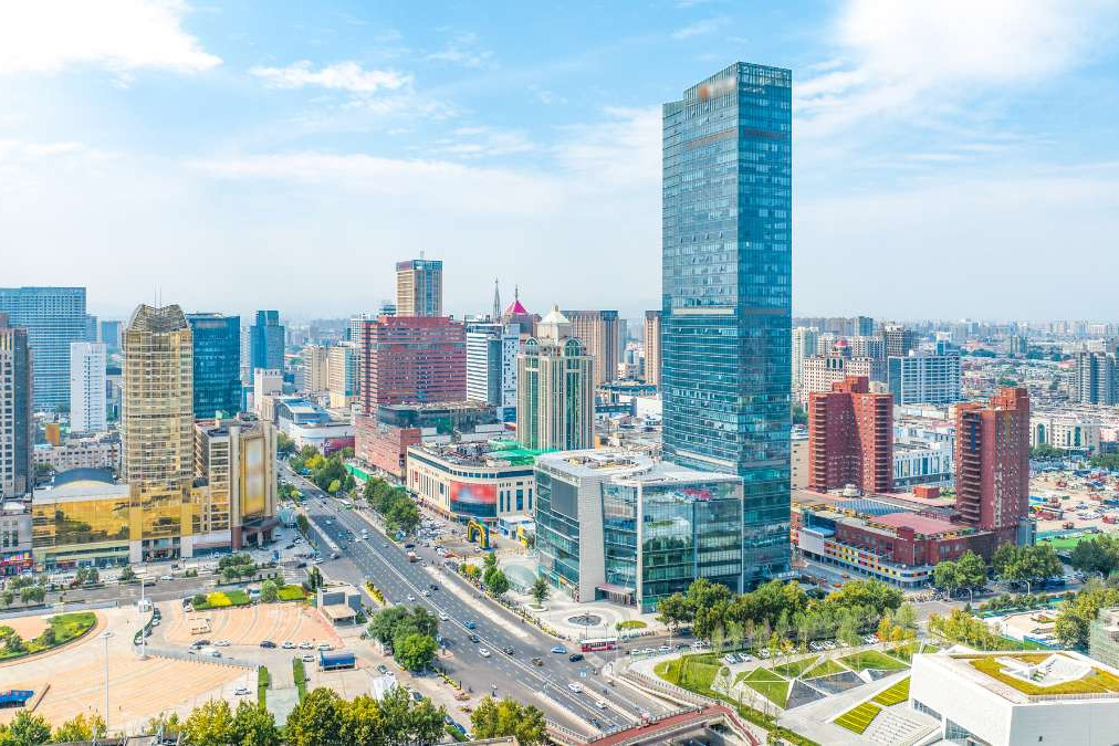 Vu d'une ville construite par le promotteur immobilier Evergrande