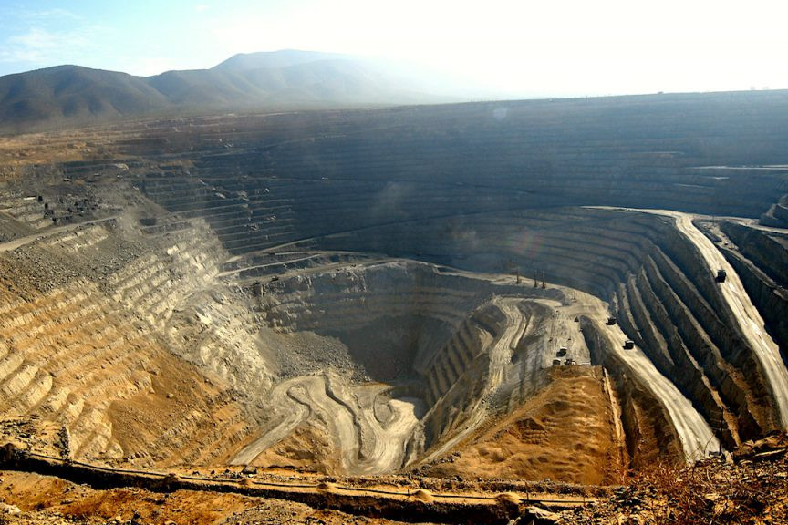 Photo d'une mine d'argent à ciel ouvert au Mexique