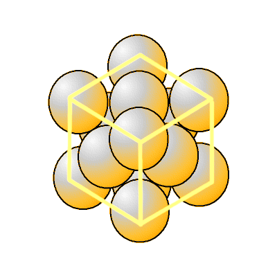 structure atomique de l'or