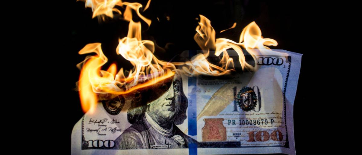 billet dollar en flamme - article sur la crise bancaire