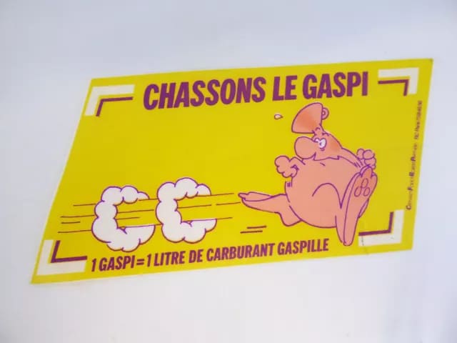 Sticker des années 70 contre le gaspillage de l'énergie