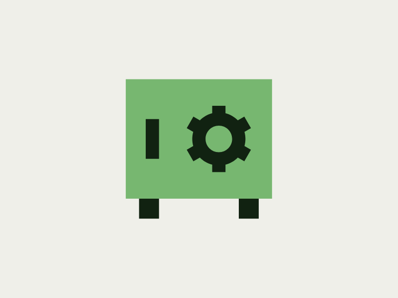 Illustration d'un pictogramme coffre pour le blog