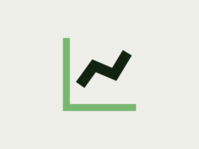 Illustration avec le pictogramme d'un graphique avec une courbe à la hausse pour le blog