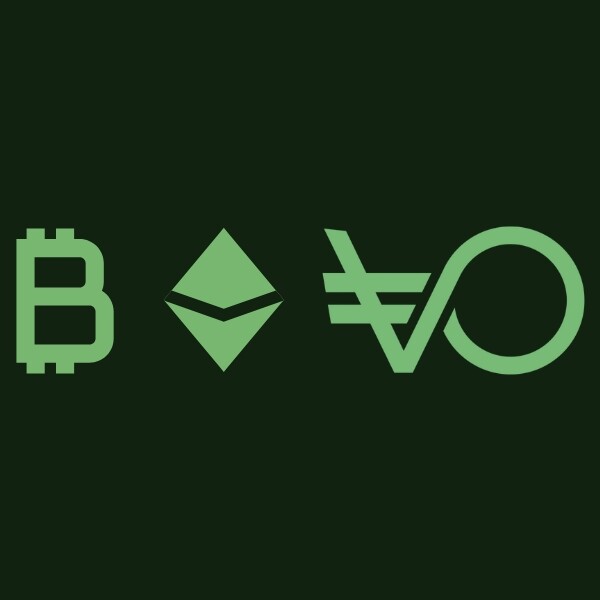 Images à la une avec les logos Bitcoin, Ethereum et Veraone