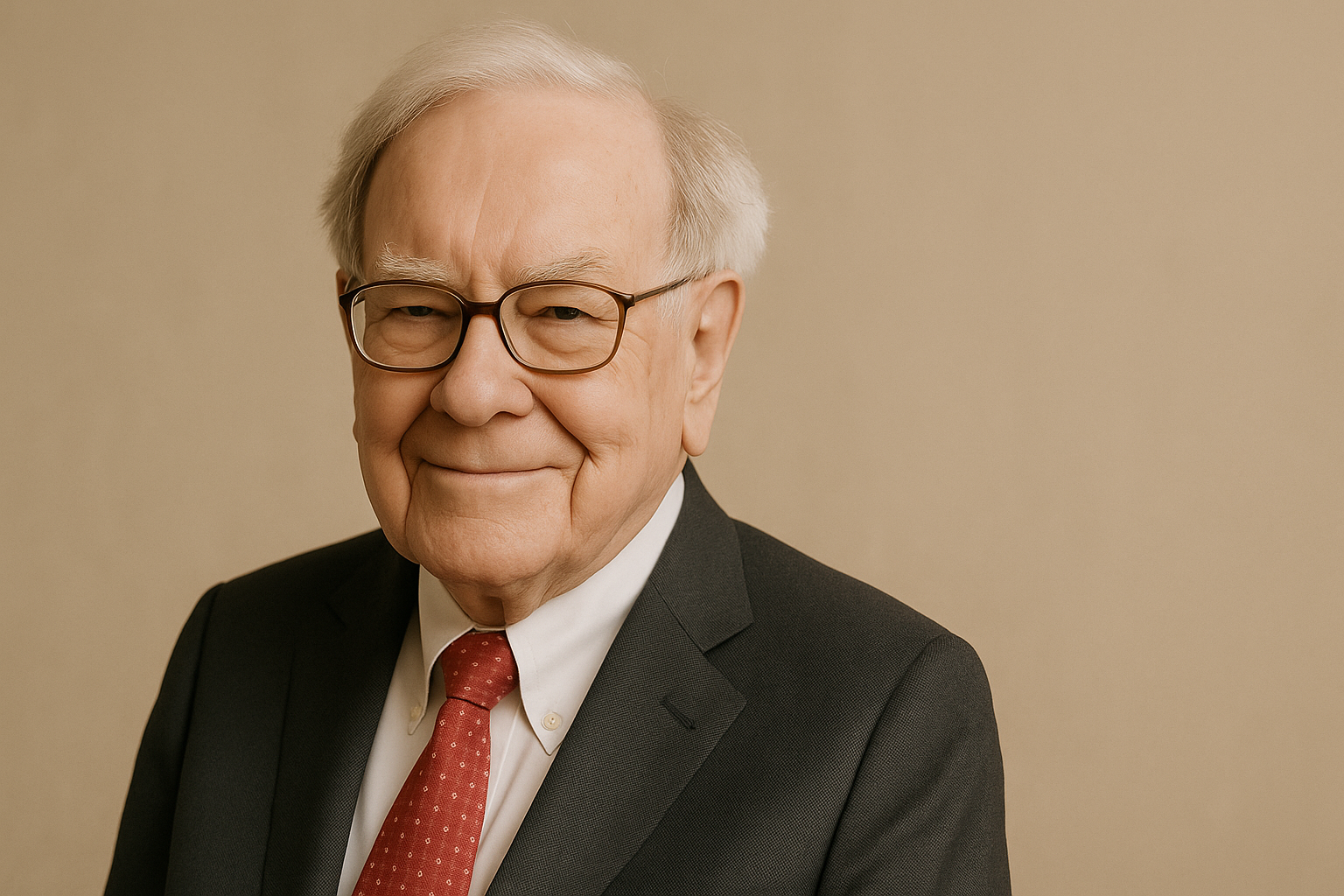Portrait de Warren Buffet généré par IA en mai 2025