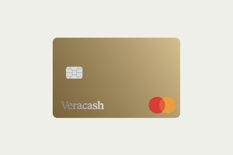 Recto de la carte de débit Mastercard proposée par Veracash