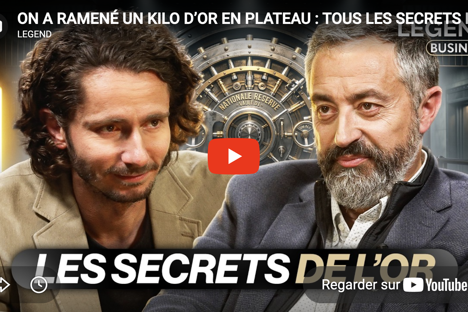 Miniature Youtube de l'interview de Jean-François FAURE, fondateur de Veracash, sur la chaîne LEGEND par Guillaume Pley