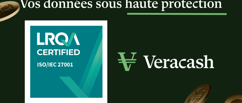 Image montrant la certification ISO27001 pour Veracash