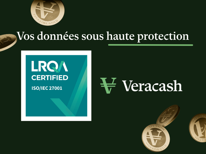 Image montrant la certification ISO27001 pour Veracash