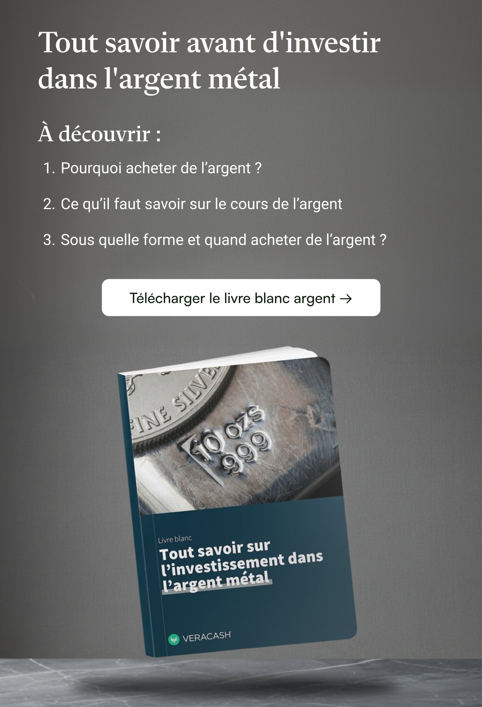 Livre blanc argent - Tout savoir sur l'investissement dans l'argent métal - Télécharger le livre blanc